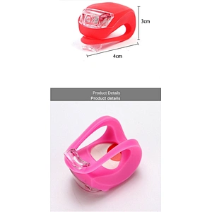 Wollet Silicone LED Scooter Front Light Warning Light Bicycle Frog Helmet Riding Tail Light