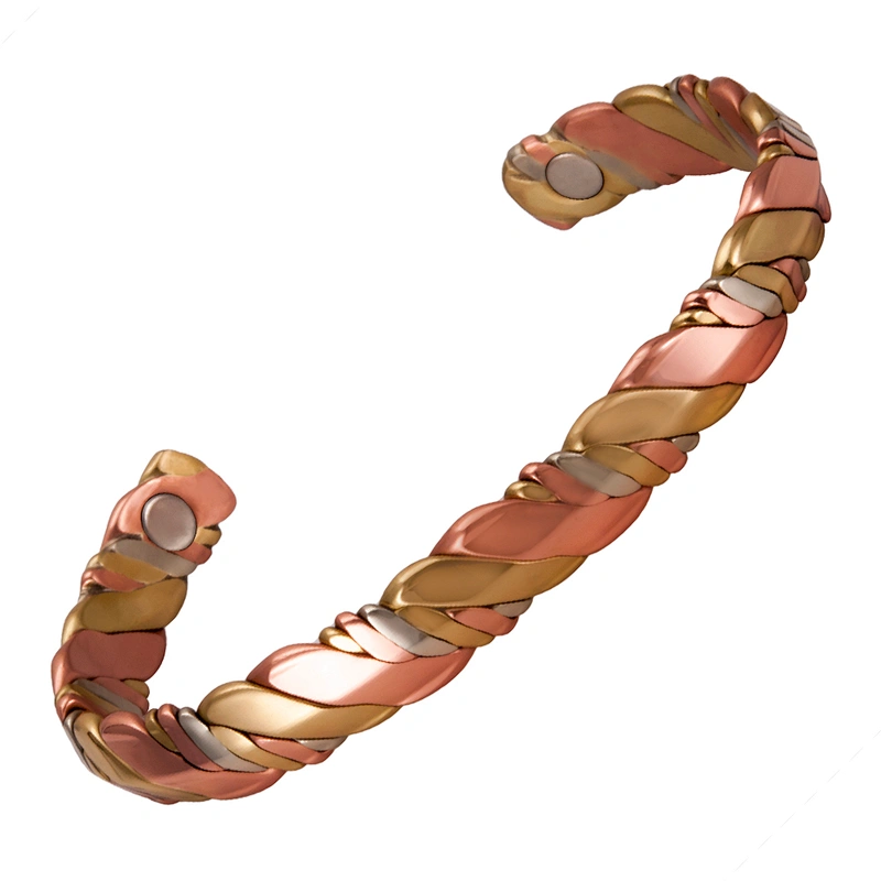 Wollet Mens Pure Copper Bangle  Arthritis Pain Relief Therapy Healthy Copper Magnetic Bracelet