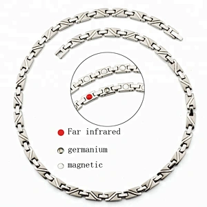 Wollet Health Germanium Magnetic Infrared Couple Titanium Necklace For Men Women