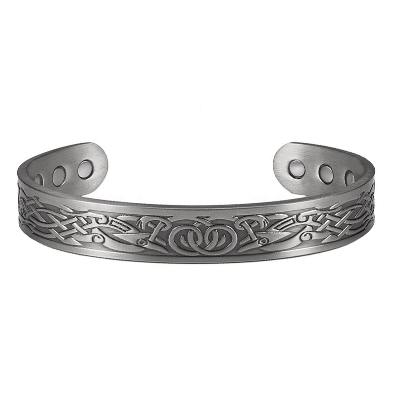 Wollet Mens Pure Copper Bangle  Arthritis Pain Relief Therapy Healthy Copper Magnetic Bracelet