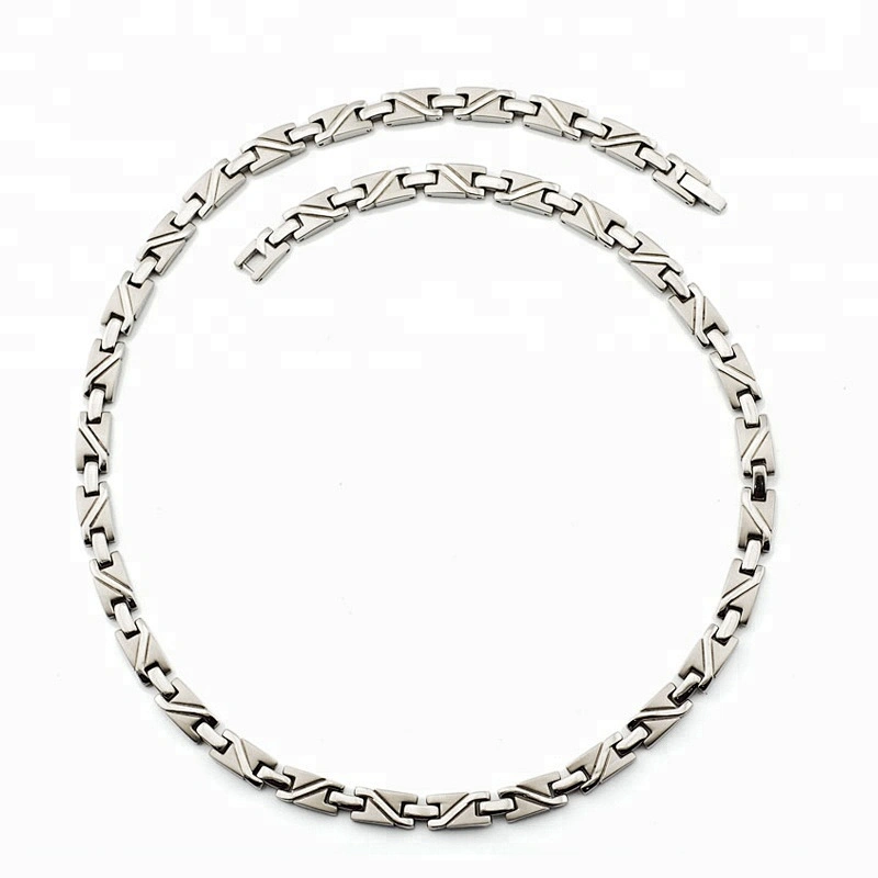 Wollet Health Germanium Magnetic Infrared Couple Titanium Necklace For Men Women
