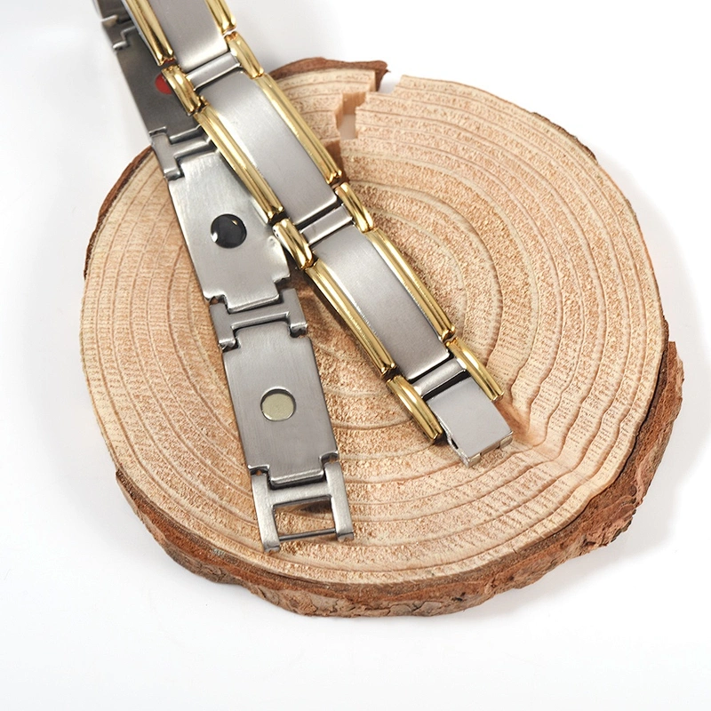 Wollet Fashion 4 in 1 Gold Plated Titanium Bio Magnetic Bracelet