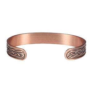 Wollet Fashion Flower Design Health Energy Bio Magnetic Copper Bracelet