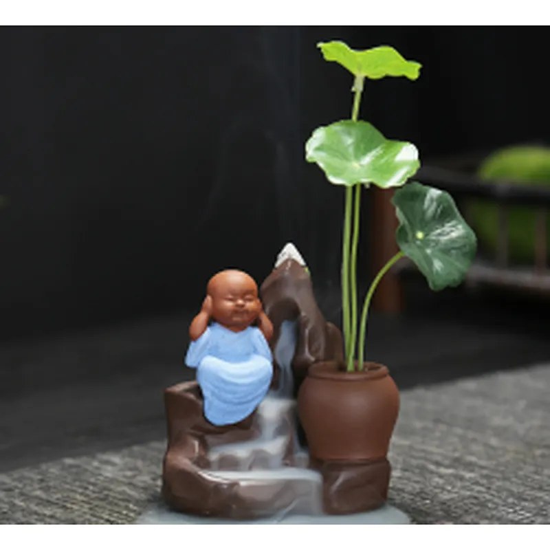 Wollet Creative Home Ceramic Ornaments Hydroponic Flower Ornaments Backflow Aromatherapy Oven Backflow Incense Oven