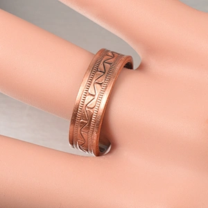 Wollet Magnetic Copper Ring Arthritis Women Pure Copper Rings for Women Adjustable Health with 3PCS Magnets