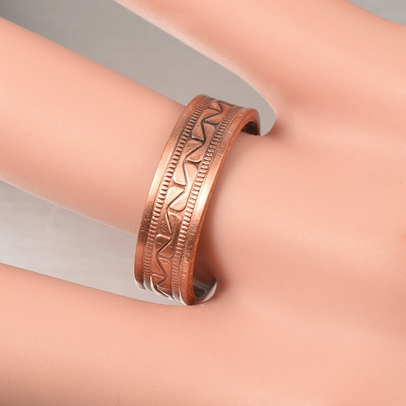 Wollet Magnetic Copper Ring Arthritis Women Pure Copper Rings for Women Adjustable Health with 3PCS Magnets