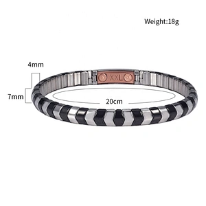 Wollet New Design Flexible Stainless Steel Magnetic Therapy Elastic Bracelet for Women and Girls