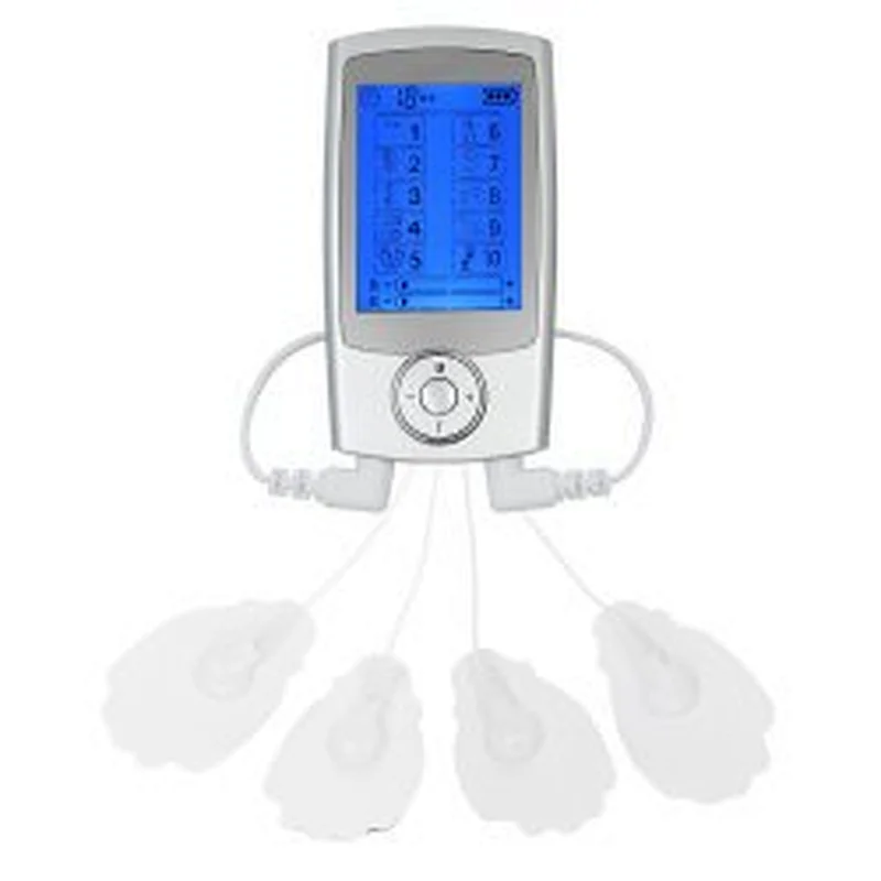 Wollet Tens Unit Machine Pulse Massage 10 Massage Modes Rechargeable Pain Relief Muscle Stimulator Massager with 4 Pads