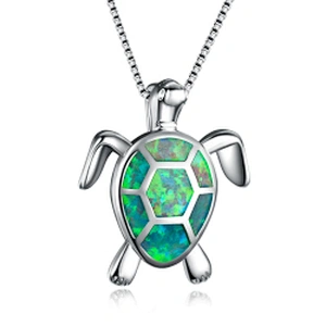 Wollet Hot Selling Wholesale Accessories Crystal Wedding Pendant Jewelry Ocean Heart Turtle Necklace