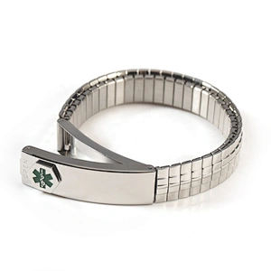 Wollet New Design Flexible Stainless Steel Magnetic Therapy Elastic Bracelet for Women and Girls