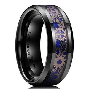 Wollet Customizable Fashion Jewelry Unisex Tungsten Steel Ring