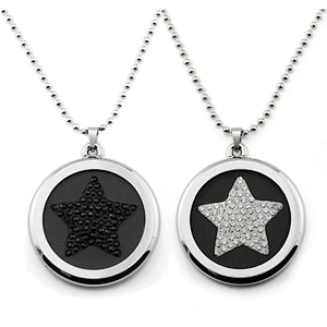 Healthy Fashion Round CZ Stone Scalar Energy Pendant in stainless steel jewelry