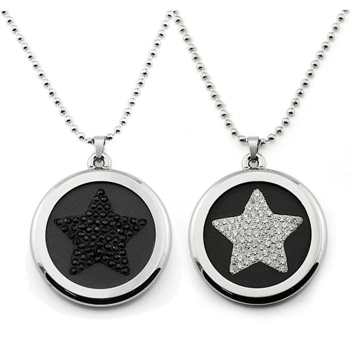 Healthy Fashion Round CZ Stone Scalar Energy Pendant in stainless steel jewelry