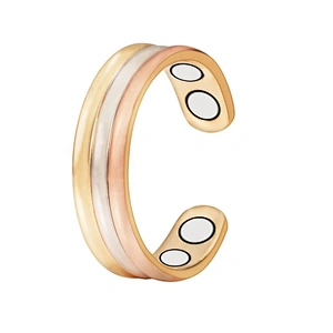 Wollet Magnetic Copper Ring Arthritis Women Pure Copper Rings for Women Adjustable Health with 3PCS Magnets