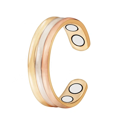Wollet Magnetic Copper Ring Arthritis Women Pure Copper Rings for Women Adjustable Health with 3PCS Magnets