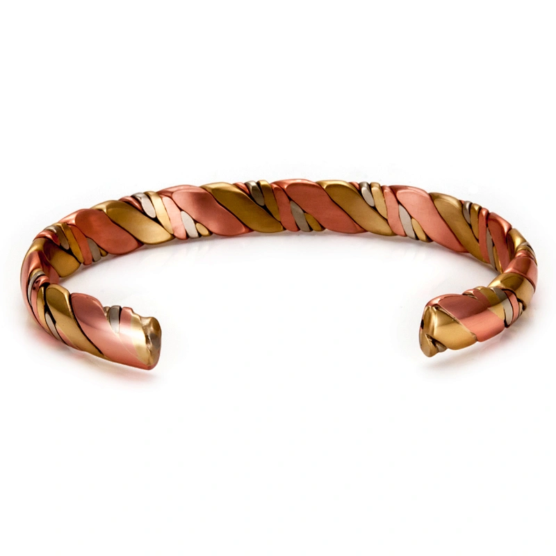 Wollet Mens Pure Copper Bangle  Arthritis Pain Relief Therapy Healthy Copper Magnetic Bracelet