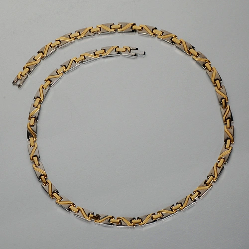 20 Inch Faceted Golf Titanium Necklace,Rose gold plating men 2016 necklace