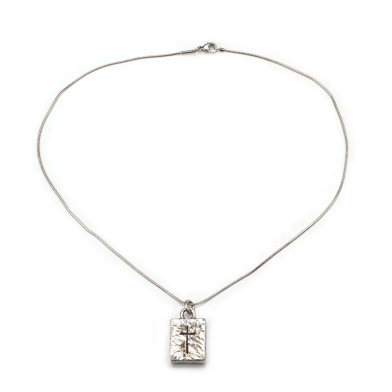 Wollet Cross Shape 925 Sterling Silver Necklace Jewelry Pendant