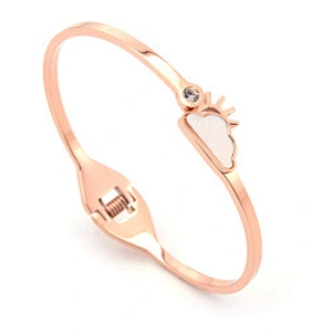 Wollet New Design Fashion Adjustable Love Bracelet Rose Gold Stainless Steel Bracelet