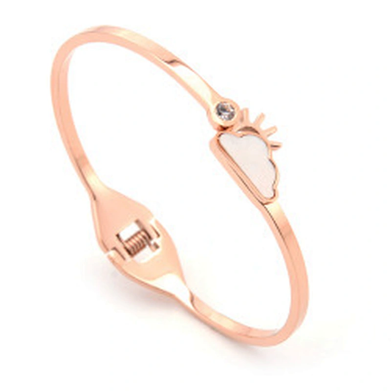 Wollet New Design Fashion Adjustable Love Bracelet Rose Gold Stainless Steel Bracelet