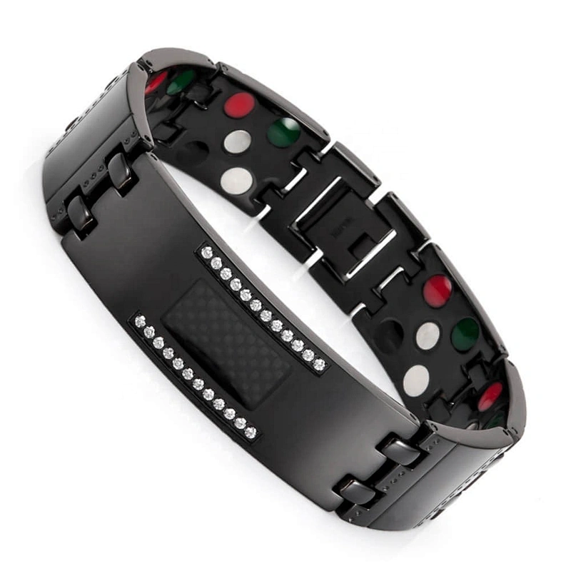 Wollet Stainless Steel Or Titanium Bio Magnetic Fir 4 In 1 5 In 1 Health Bracelet