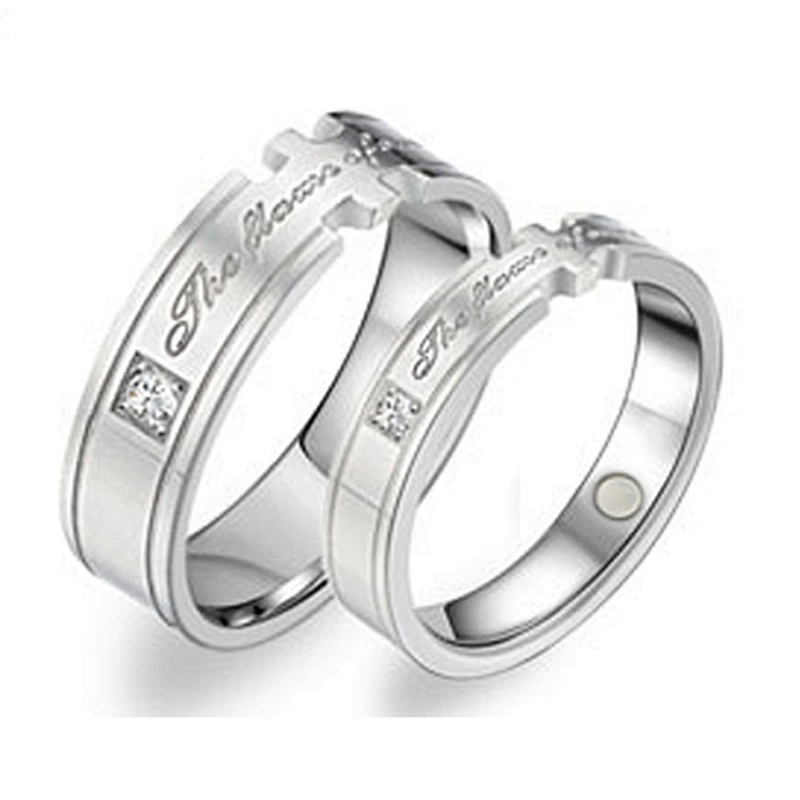 Gear Design Stainless Steel Magnetic Wedding Rings for Men