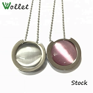 Wollet Fashion Double Magnetic Energy Stainless Steel Pendant With Zircon