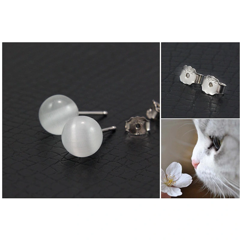 Wollet New Design Fashion Korean Version Of The Simple Opal Earrings Soft Personality Creative Opal Earrings