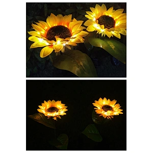 Wollet led solar sunflower lamp outdoor garden decoration lamp solar lawn ground lamp