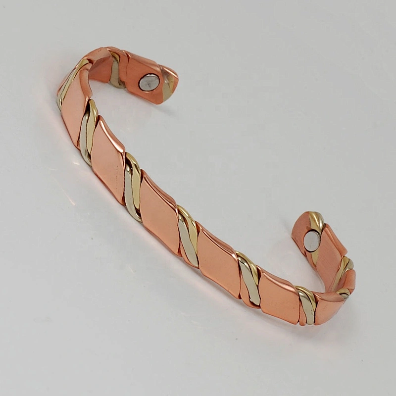 Wollet Mens Pure Copper Bangle  Arthritis Pain Relief Therapy Healthy Copper Magnetic Bracelet