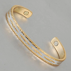 Wollet Mens Pure Copper Bangle  Arthritis Pain Relief Therapy Healthy Copper Magnetic Bracelet