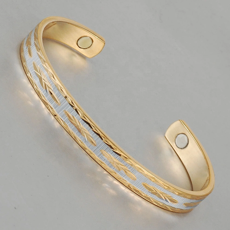Wollet Mens Pure Copper Bangle  Arthritis Pain Relief Therapy Healthy Copper Magnetic Bracelet