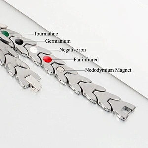Wollet Real Tungsten Health Energy Custom Free Diabetic Medical Magnetic Alert Id Bracelet