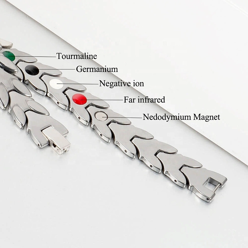 Wollet Real Tungsten Health Energy Custom Free Diabetic Medical Magnetic Alert Id Bracelet