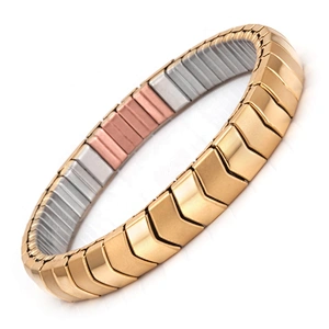 Wollet New Design Flexible Stainless Steel Magnetic Therapy Elastic Bracelet for Women and Girls