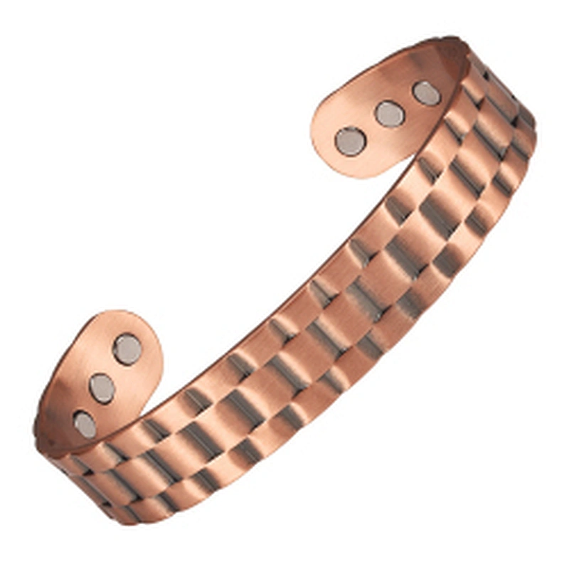 Wollet Fashion Flower Design Health Energy Bio Magnetic Copper Bracelet
