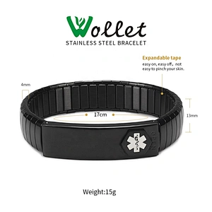 Wollet New Design Flexible Stainless Steel Magnetic Therapy Elastic Bracelet for Women and Girls