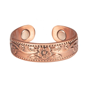 Wollet Magnetic Copper Ring Arthritis Women Pure Copper Rings for Women Adjustable Health with 3PCS Magnets