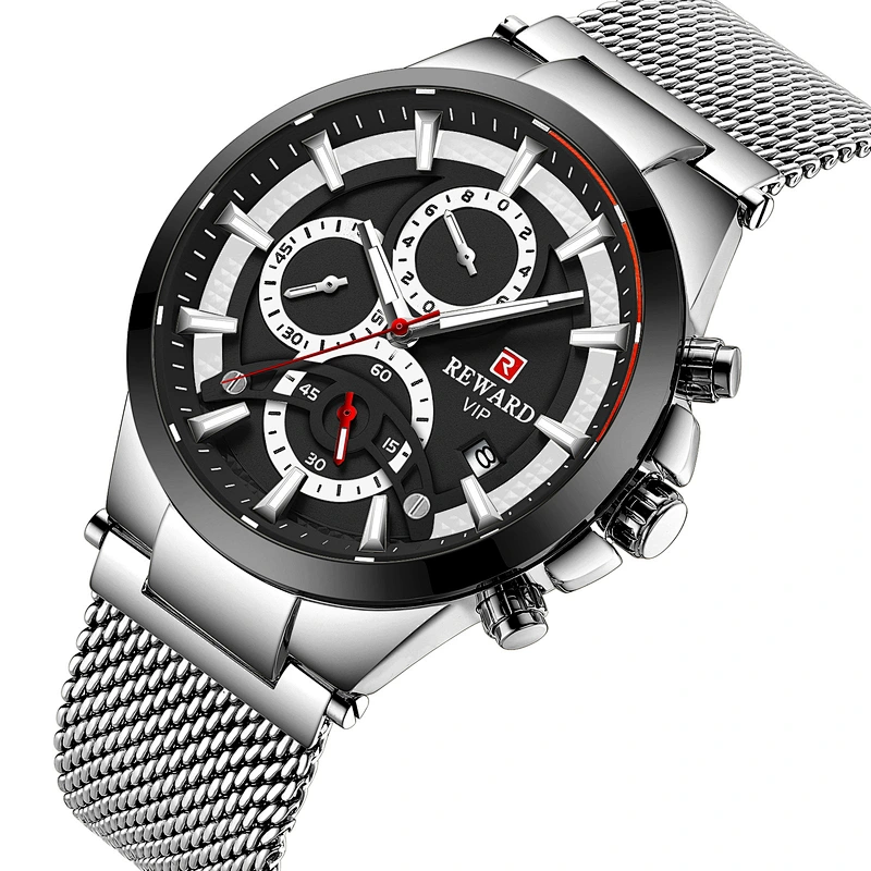 Wollet Multifunctional Sports Waterproof Mesh Strap Men's Watch