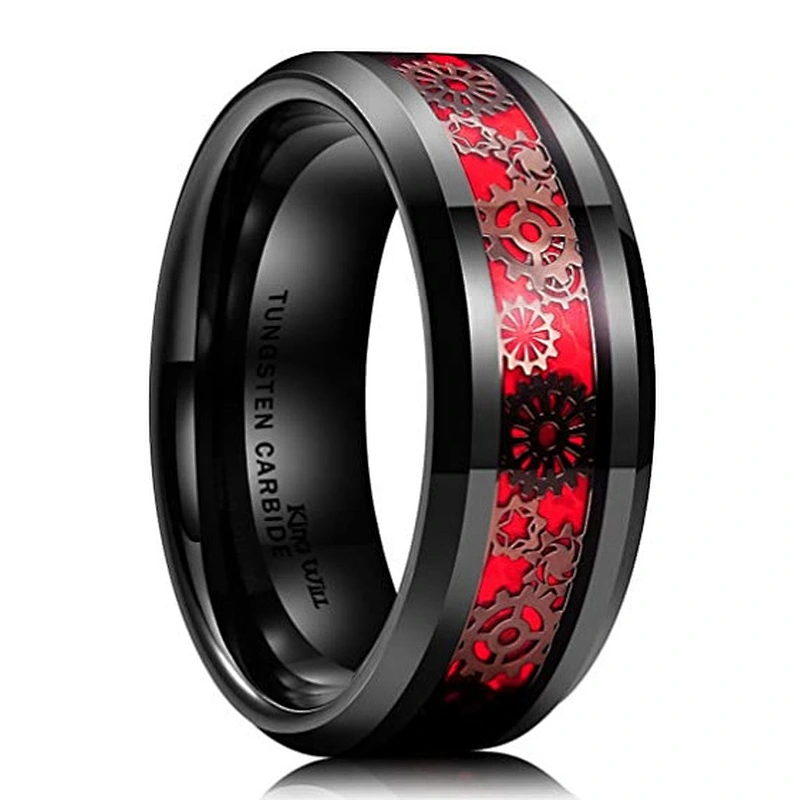 Wollet Customizable Fashion Jewelry Unisex Tungsten Steel Ring