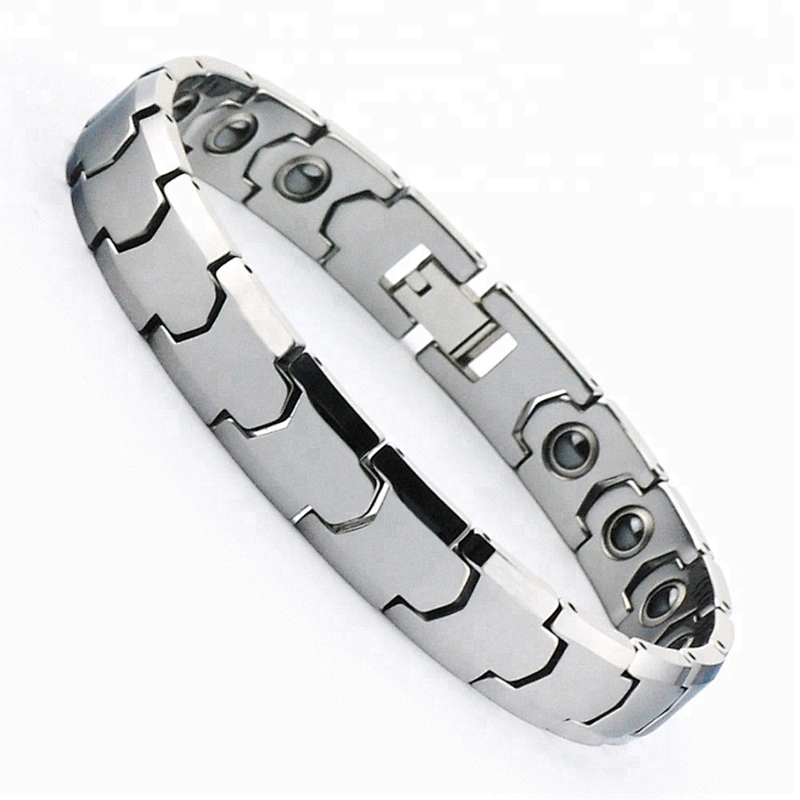 Wollet Fashion Plating Coffee Germanium Bio Magnetic Therapy Tungsten Bracelet