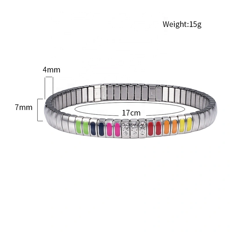 Wollet New Design Flexible Stainless Steel Magnetic Therapy Elastic Bracelet for Women and Girls