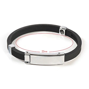 Wollet Fashion Health Energy Adjustable Silicone Magnetic Bracelet