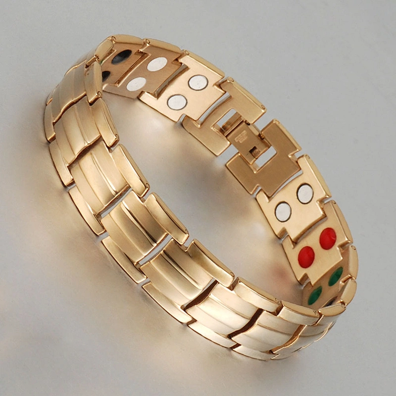 High quality stainless steel tow row germanium bracelet japan