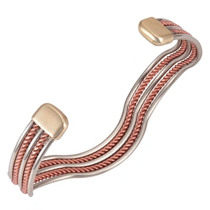 Wollet Magnetic Arthritis Pain Relief Therapy Healthy Mens Copper Bracelet