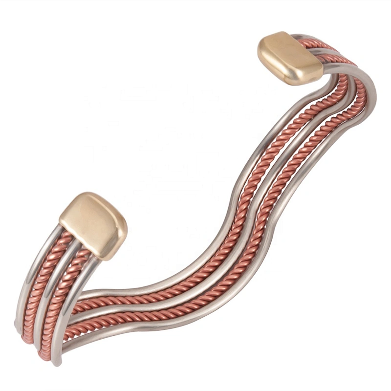 Wollet Magnetic Arthritis Pain Relief Therapy Healthy Mens Copper Bracelet