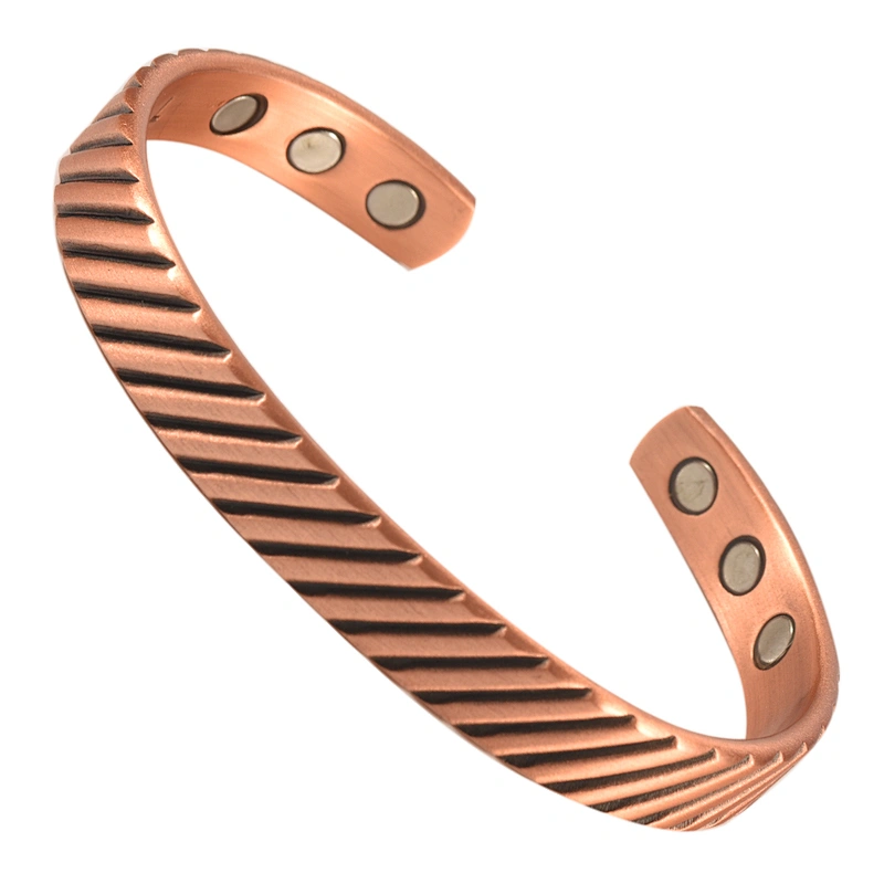 Wollet Hot Sale Mens Powerful Arthritis Magnetic Copper Bracelet gold plated bangle