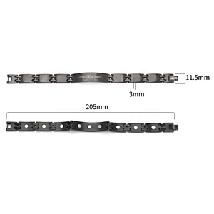 Wollet wholesale fashion jewelry custom magnetic bracelet men stainless steel bracelet