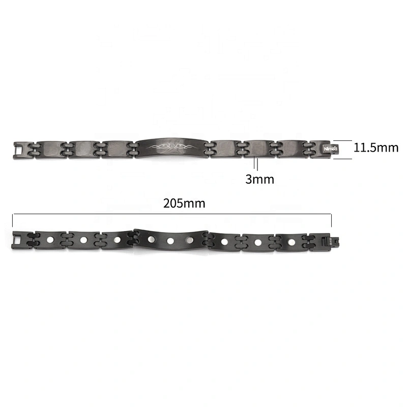 Wollet wholesale fashion jewelry custom magnetic bracelet men stainless steel bracelet