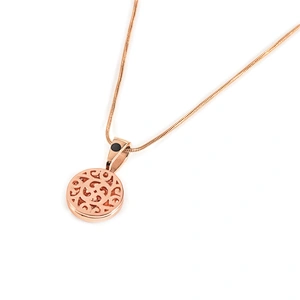 Wollet new design rose gold stainless steel diffuser fragance pendant for women